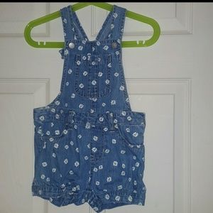 Children's Place Floral overalls size 3T